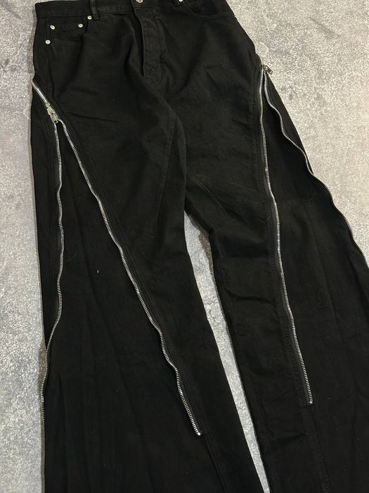 З молніями клеш джинси штани авангард rick owens drkshdw женские S M L