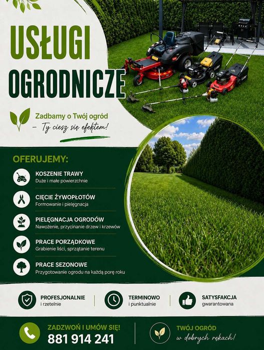 Gliwice. Koszenie trawy, przycinanie tuj i żywopłotu, prace ogrodnicze. TANIO !