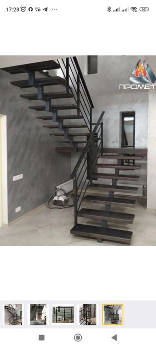 Сходи з дерева (бук, дуб, ясен)