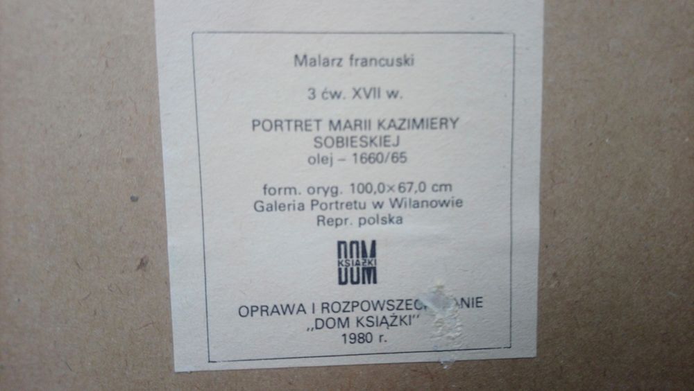 Dla konesera Obraz 1980= wysyłka gratis