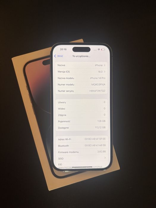 iPhone 14 Pro Deep Purple 128GB – zadbany egzemplarz + etui