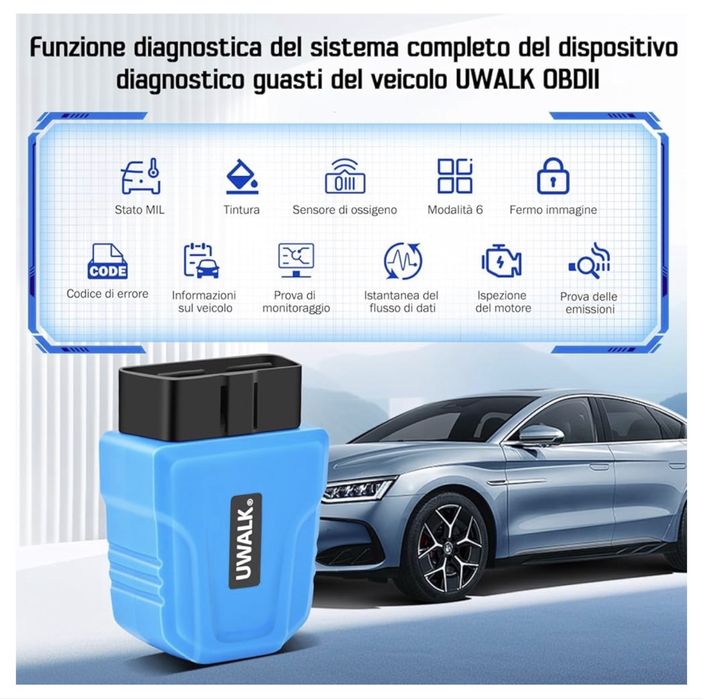 OBD2 Bluetooth Автомобільна діагностика OBD: 5.4 Bluetooth OBD2 сканер