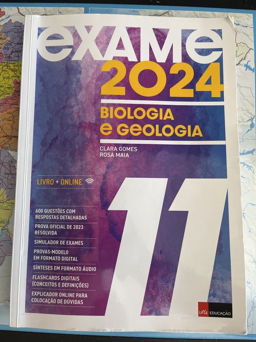 Livro Preparação para Exame Biologia e Geologia 2024, muito bom estado