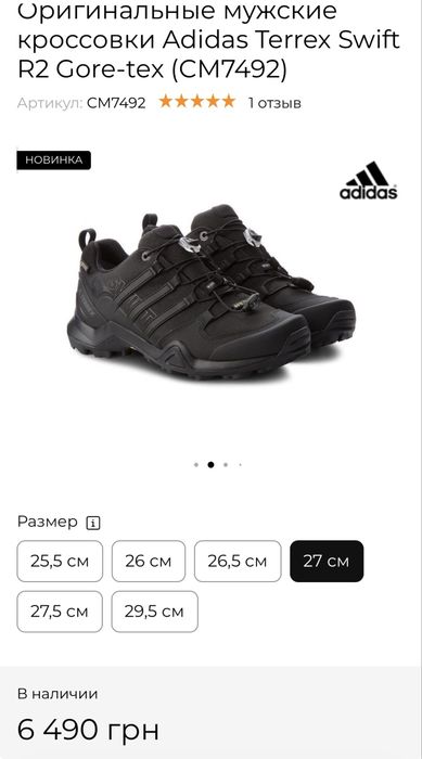 Кросівки Adidas Terrex Swift R2 Gore-tex