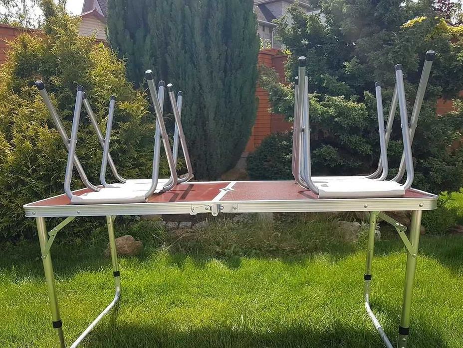 Стол складной, раскладной со стульями .Для дачи,сада,похода, кемпинга