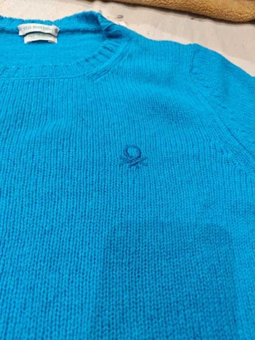 Sweter turkusowy Benetton XS