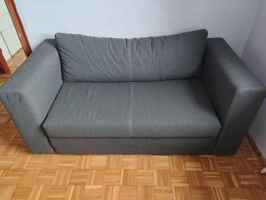 Sofa 2-osobowa rozkładana IKEA ASKEBY – szara/grafit – bardzo dobry st