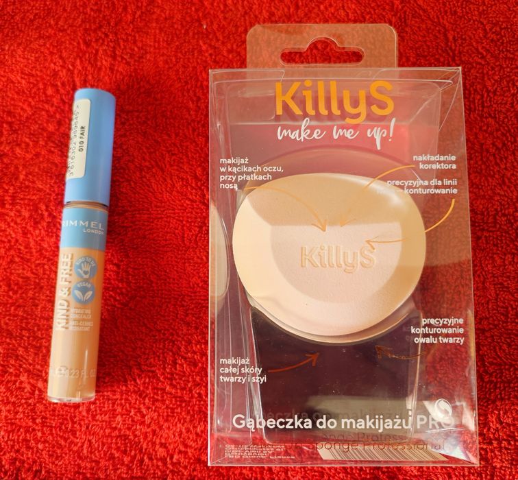 Korektor Rimmel 010 fair + gąbka do podkładu NOWE