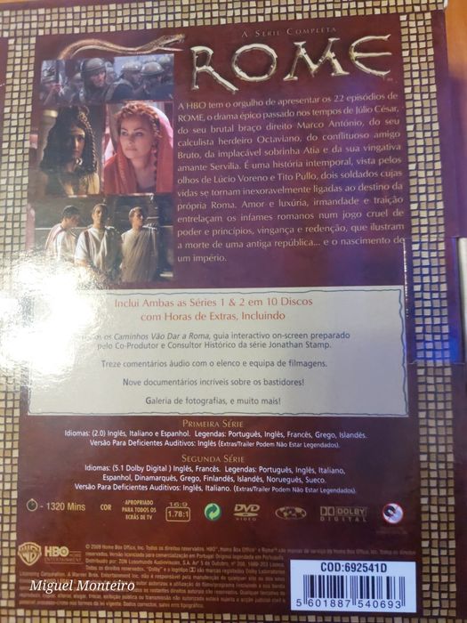 Dvd - Série Rome / Roma Série Completa  edição de colecionador