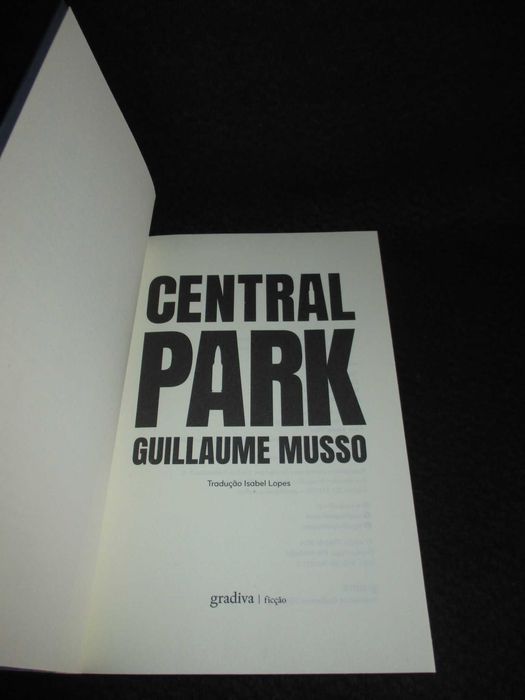Livro Central Park Guillaume Musso 1ª edição 2024