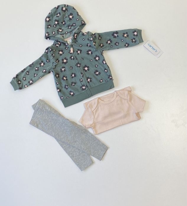 боді від Carters з коротким рукавом та довгим 3м 6м 18м 24м