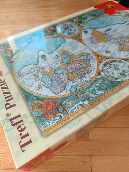 Puzzle trefl 1500 mapa świata nowe 1594