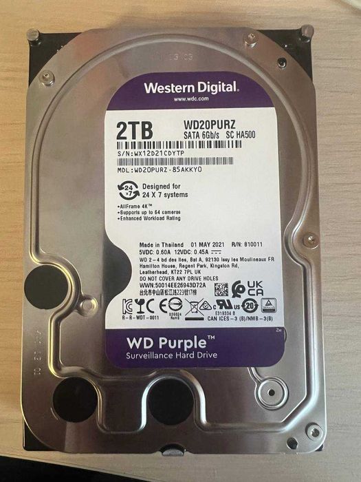 Жорсткий диск Western Digital Purple 2TB 64MB 5400rpm