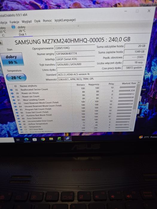 Dysk SSD 2,5 cala 240GB Samsung (5)