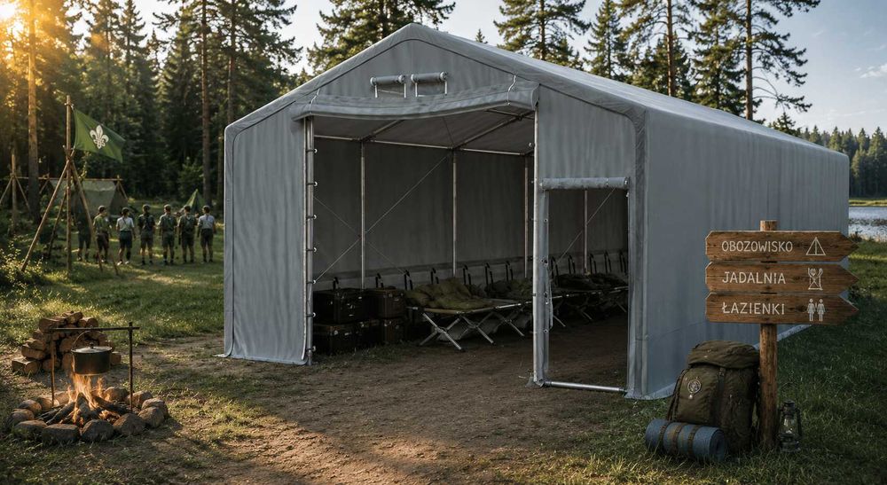 Hala Namiotowa 6x10x2,5m CAŁOROCZNY Namiot Magazynowy