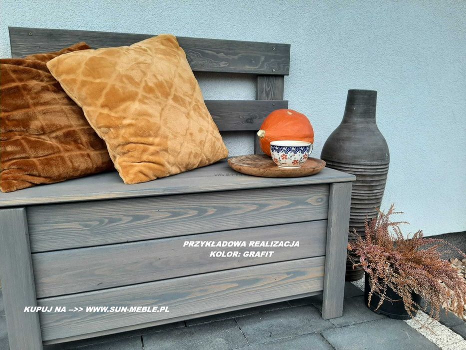 Ławka 100x50x40 z POJEMNIKIEM drewniana KOLORY "" sun-meble.pl ""