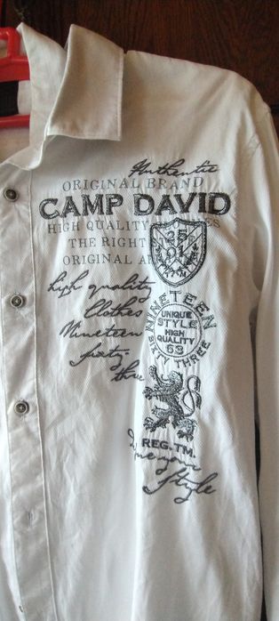 Koszula Camp David Piękne srebrne Hafty