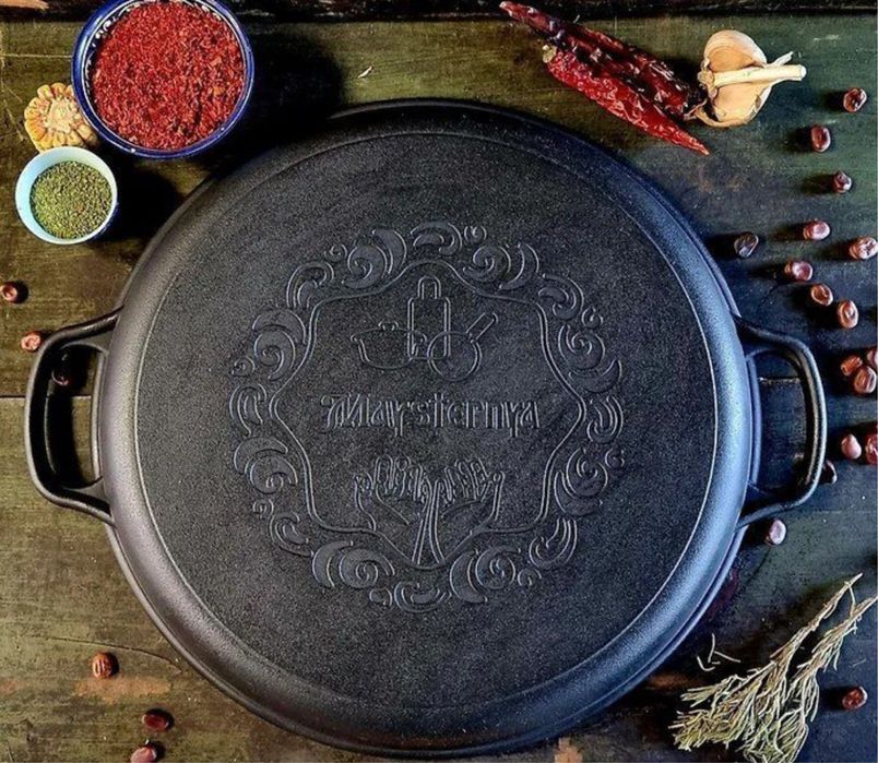 Чугунный казан с крышкой сковородой / чавунний казан /казан 3-18л