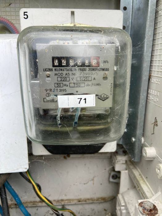 Używane liczniki elektryczne Pafal (11 sztuk)