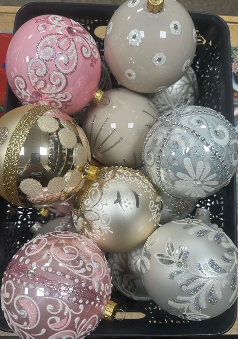 Скляні новорічні кулі d 100 мм