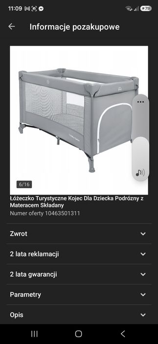 Sprzedam łóżeczko turystyczne