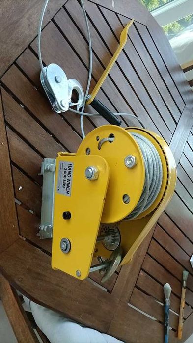 Guincho manual de 2600 libras, 40 m, guincho de cabo de aço