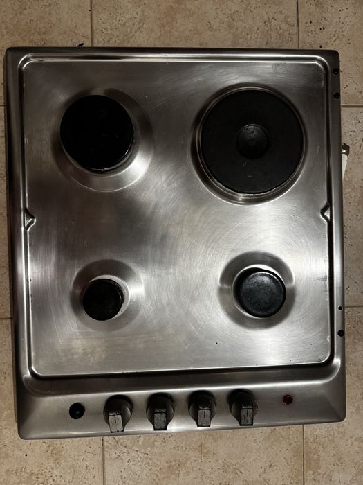 Placa de fogão a gás com bico electrico