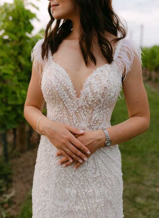 Suknia ślubna rybka syrenka dopasowana