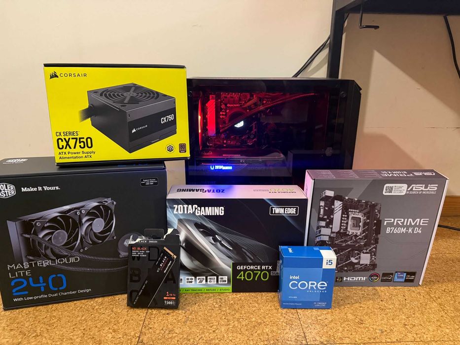 PC gamer RTX 4070 super i5 13600KF 32GB RAM DDR4 1TB SSD (GARANTIA)