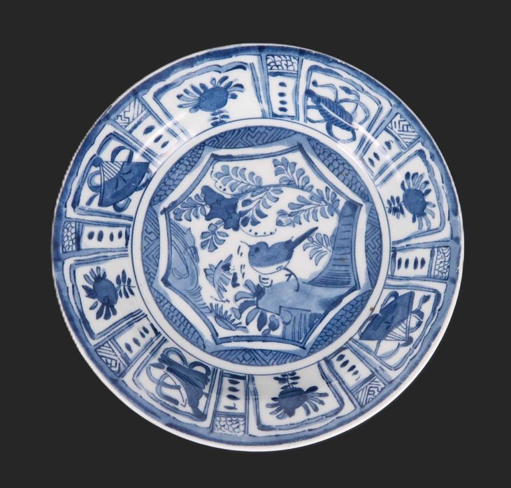 Prato porcelana azul e branca da China