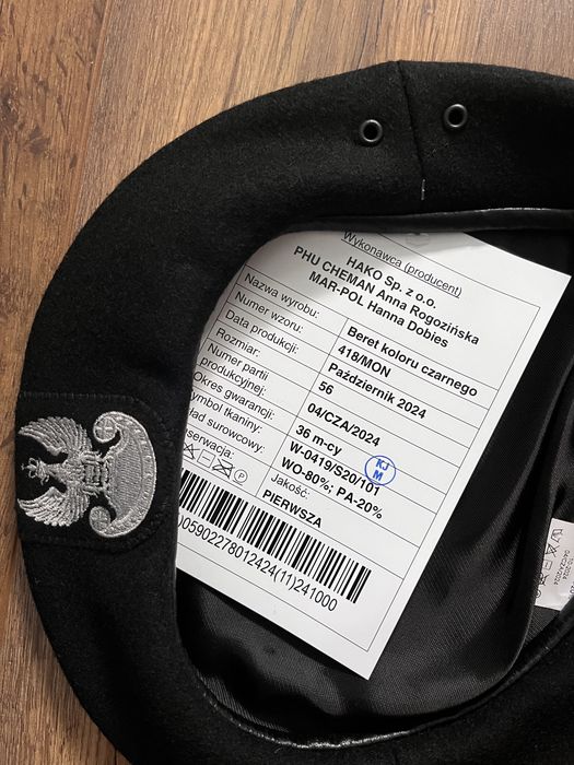 Beret wojskowy czarny