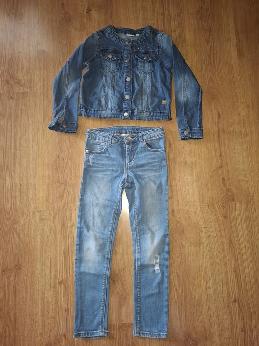 Extra zestaw dżins kurtka i spodnie 122