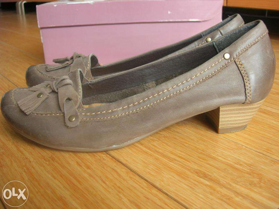 SKÓRZANE pantofle brązowe CZÓŁENKA NOWE !! roz 40