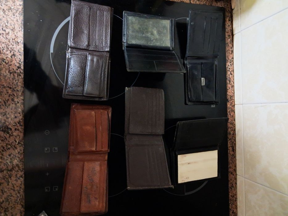 Carteiras de documentos em pele