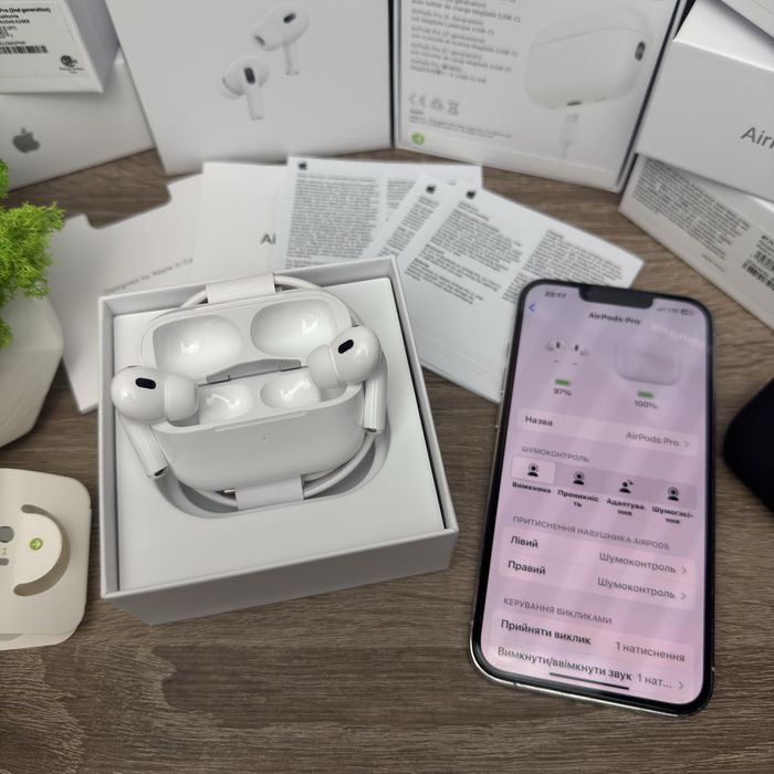 ‼️+ ПОДАРУНОК‼️ Навушники Airpods Pro 2gen PREMIUM якість звук шумогасіння original