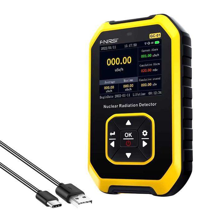 Дозиметр на акамуляторі FNIRSI GC-01, лічильник гейгера, тест радіації
