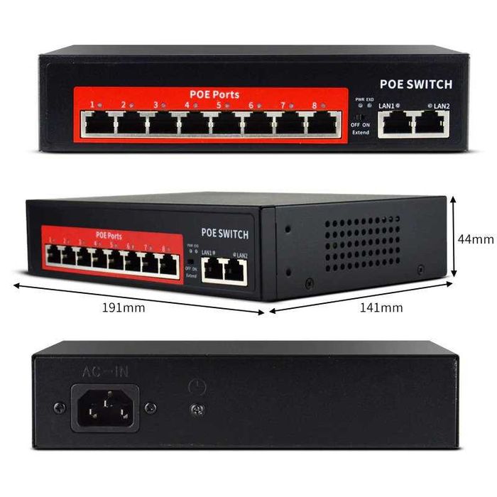 Kit Nvr Super FHD 10 Canais + 8 Pcs 4 Mega Pixeis