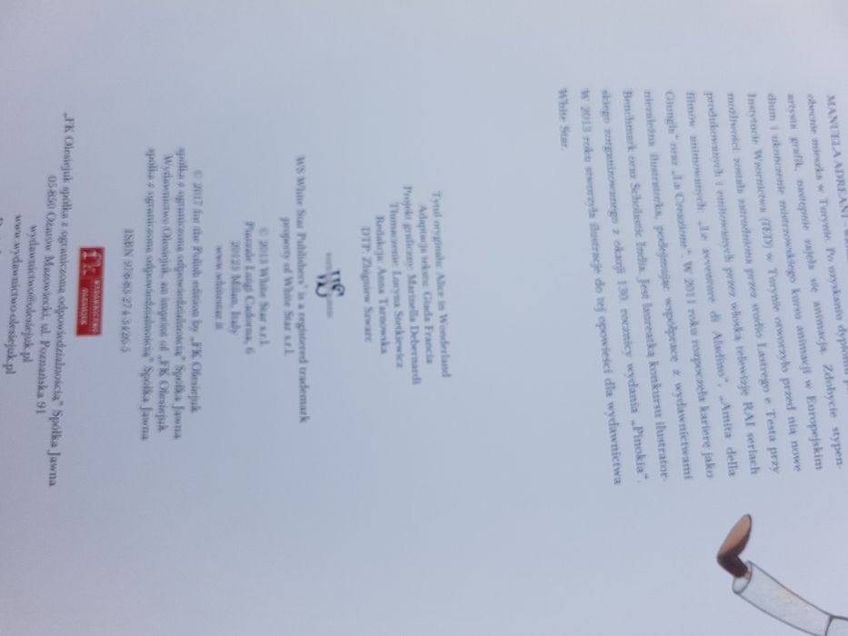 Książka Alicja w Krainie Czarów artystyczne wydanie