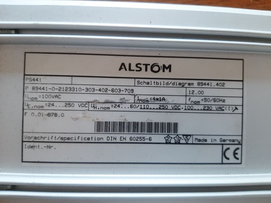 ALSTOM PS441 Cyfrowy przekaźnik nadorądowy używany