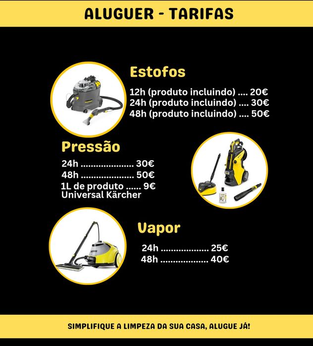 Aluguer máquinas Karcher