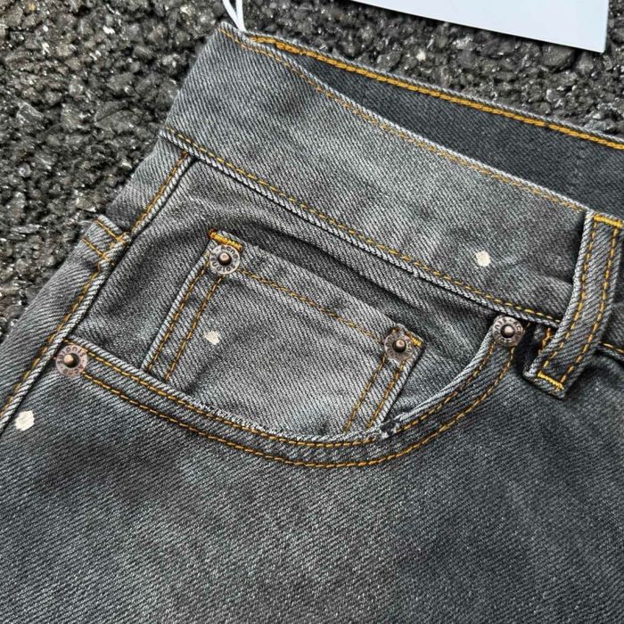 Джинси Acne Studios чорні потерті | акне студиос джинсы