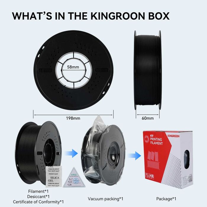 PETG Black Kingroon 1kg Житомир самовивіз