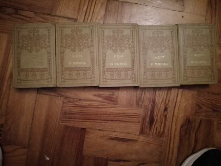 Os Miseráveis-5 Volumes - V.Hugo-Lello Irmão 20E - Lamina-2E Desde 2E