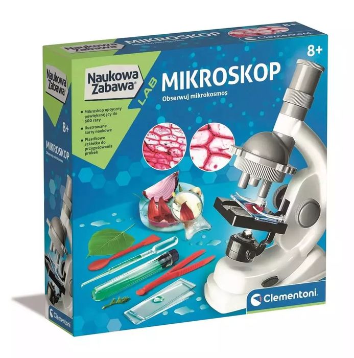 Naukowa zabawa. Doświadczenia z mikroskopem. Clementoni. Nowy Produkt