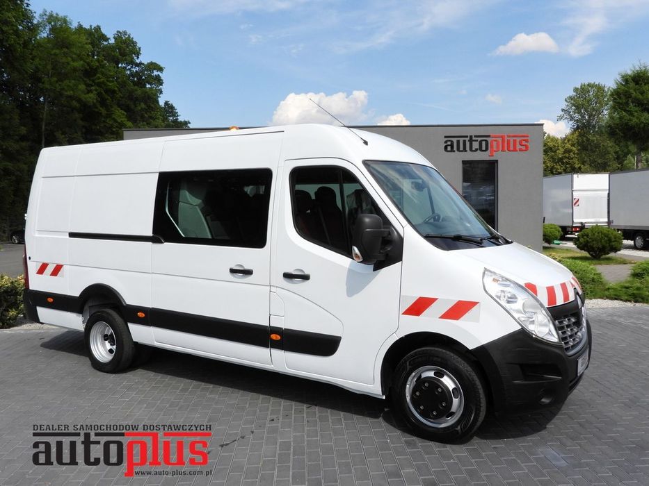 Renault MASTER FURGON BRYGADÓWKA 7 MIEJSC TEMPOMAT BLIŹNIACZE KOŁA KLIMATYZACJA  145KM  stan bardzo dobry, nie wymaga nakładów finansowcyh, dostępny od ręki