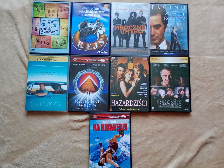 Zestaw 9 filmów na DVD/VCD
