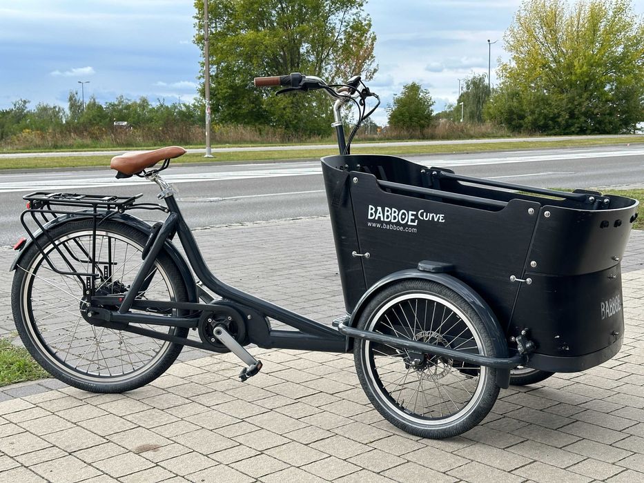 Rower elektryczny z przyczepką przednią RYKSZA cargo riksza