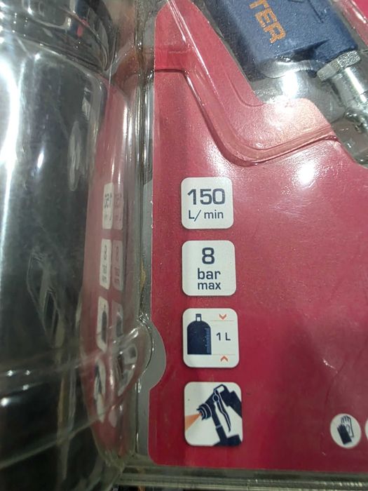 Pistola de Pintura Pneumática Dexter 8 bar - Nova / Selada (Sobra de Obra)