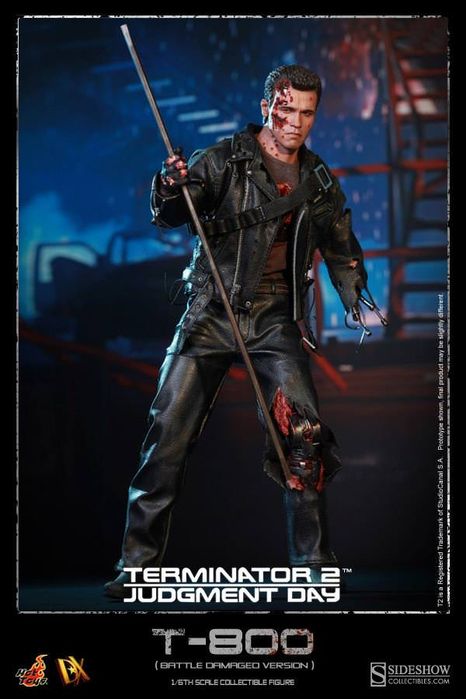 Фигурка 1/6 hot toys DX 13 TERMINATOR 2 T-800 BATTLE DAMAGED