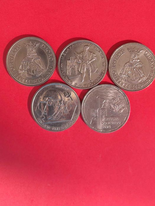 lote 5 moedas descobrimentos